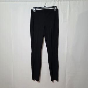 Theory Black Seamed Legging Precision Ponte Hem Zipper Size M